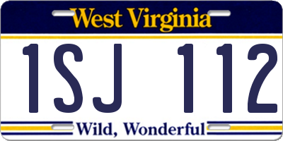 WV license plate 1SJ112