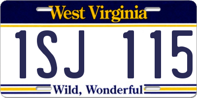 WV license plate 1SJ115