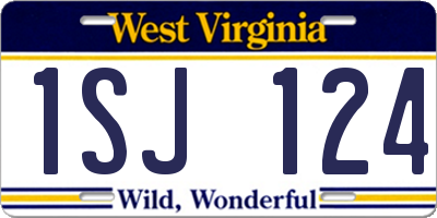 WV license plate 1SJ124