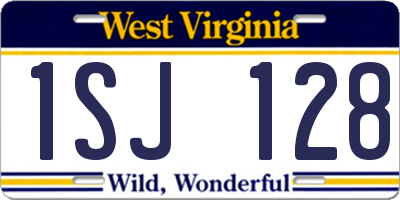 WV license plate 1SJ128