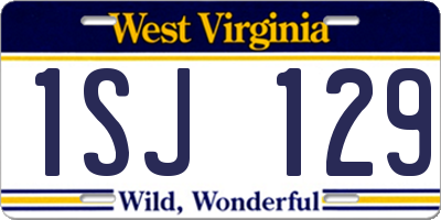 WV license plate 1SJ129