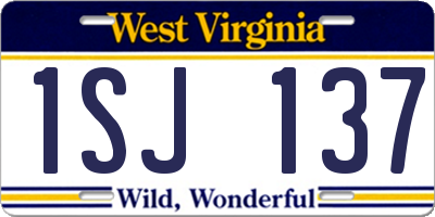 WV license plate 1SJ137