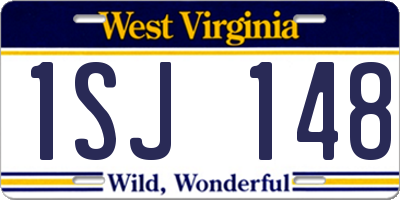 WV license plate 1SJ148