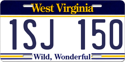 WV license plate 1SJ150