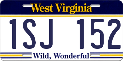 WV license plate 1SJ152