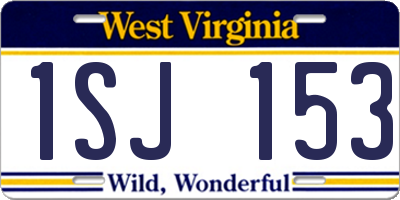 WV license plate 1SJ153