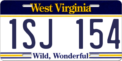 WV license plate 1SJ154