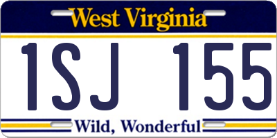 WV license plate 1SJ155