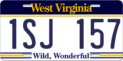 WV license plate 1SJ157
