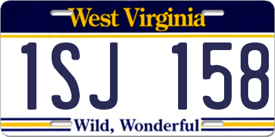 WV license plate 1SJ158