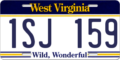 WV license plate 1SJ159