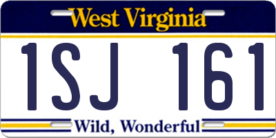 WV license plate 1SJ161
