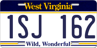 WV license plate 1SJ162