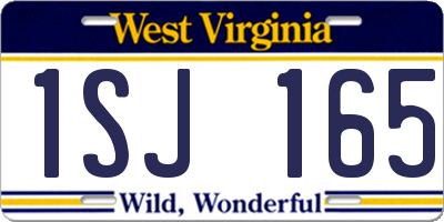 WV license plate 1SJ165