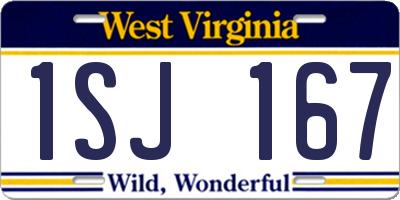 WV license plate 1SJ167