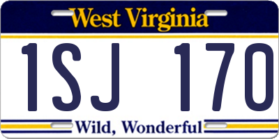 WV license plate 1SJ170