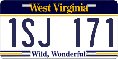 WV license plate 1SJ171