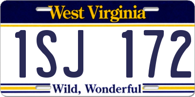 WV license plate 1SJ172