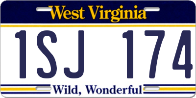 WV license plate 1SJ174