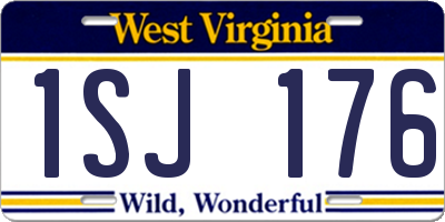 WV license plate 1SJ176
