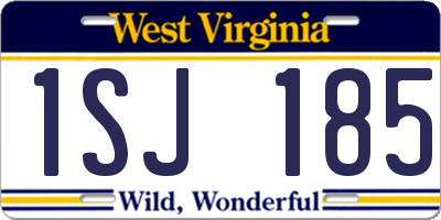 WV license plate 1SJ185