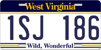 WV license plate 1SJ186