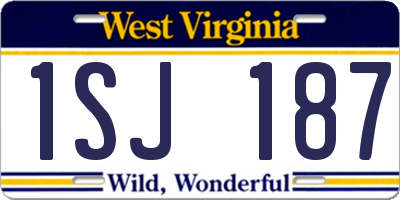 WV license plate 1SJ187