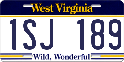 WV license plate 1SJ189