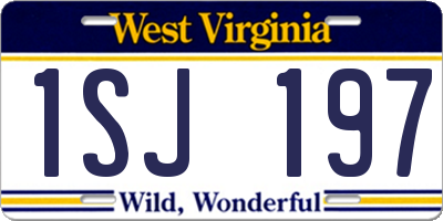 WV license plate 1SJ197
