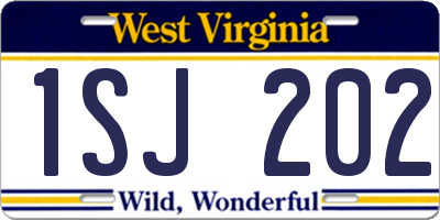 WV license plate 1SJ202