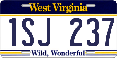 WV license plate 1SJ237