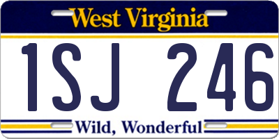WV license plate 1SJ246