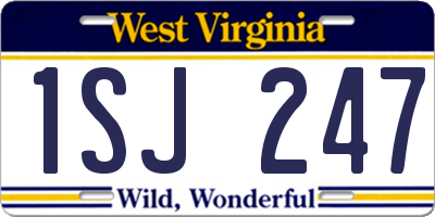 WV license plate 1SJ247