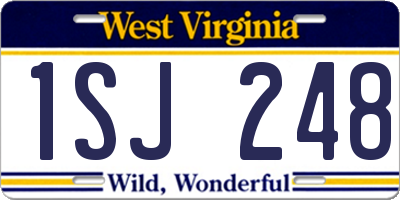 WV license plate 1SJ248
