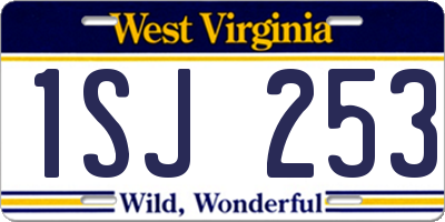 WV license plate 1SJ253
