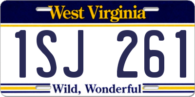 WV license plate 1SJ261