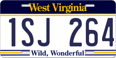 WV license plate 1SJ264