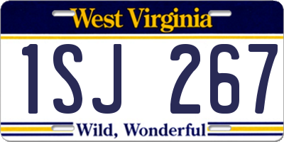 WV license plate 1SJ267