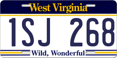 WV license plate 1SJ268