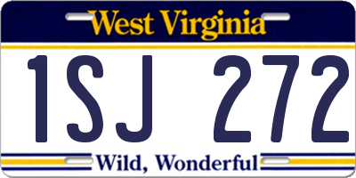 WV license plate 1SJ272