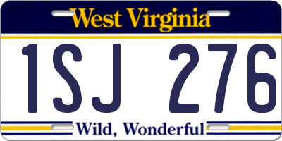 WV license plate 1SJ276