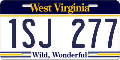 WV license plate 1SJ277