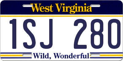 WV license plate 1SJ280