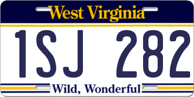 WV license plate 1SJ282