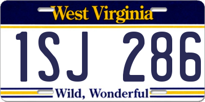 WV license plate 1SJ286