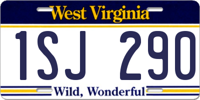 WV license plate 1SJ290