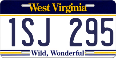 WV license plate 1SJ295