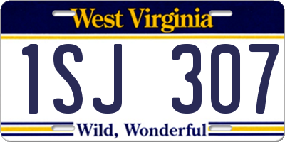 WV license plate 1SJ307