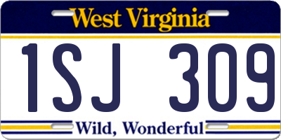 WV license plate 1SJ309