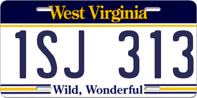 WV license plate 1SJ313